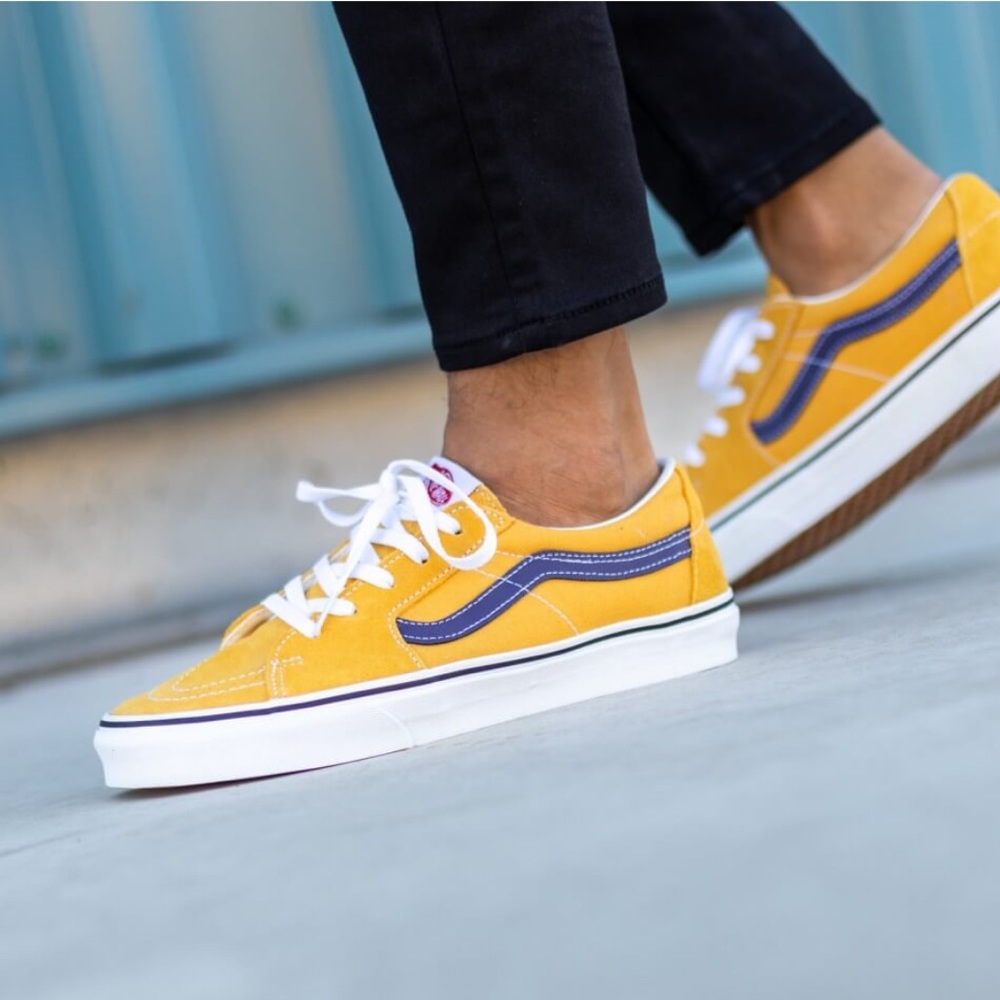 🔥 VANS SK8 LOW HONEY GOLD PURPLE SNEAKERS FOR MEN 🔥 - Picture 8 of 11
